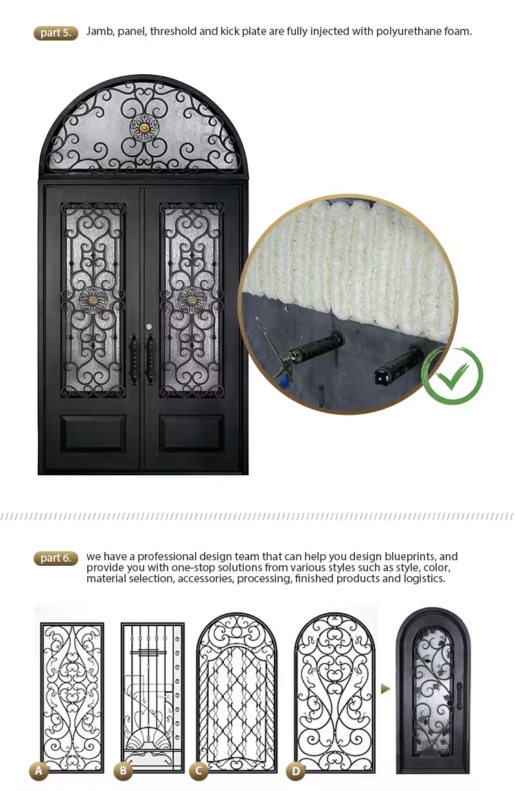 Forged French door display 9