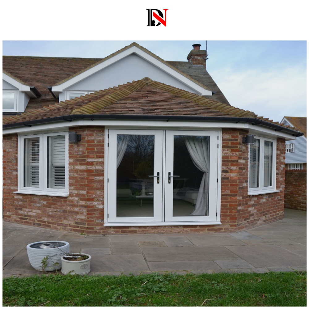 European Style Aluminum Frame Casement Door Modern German Crittal French Patio Glass Windows for Home for Exterior Entry Mall