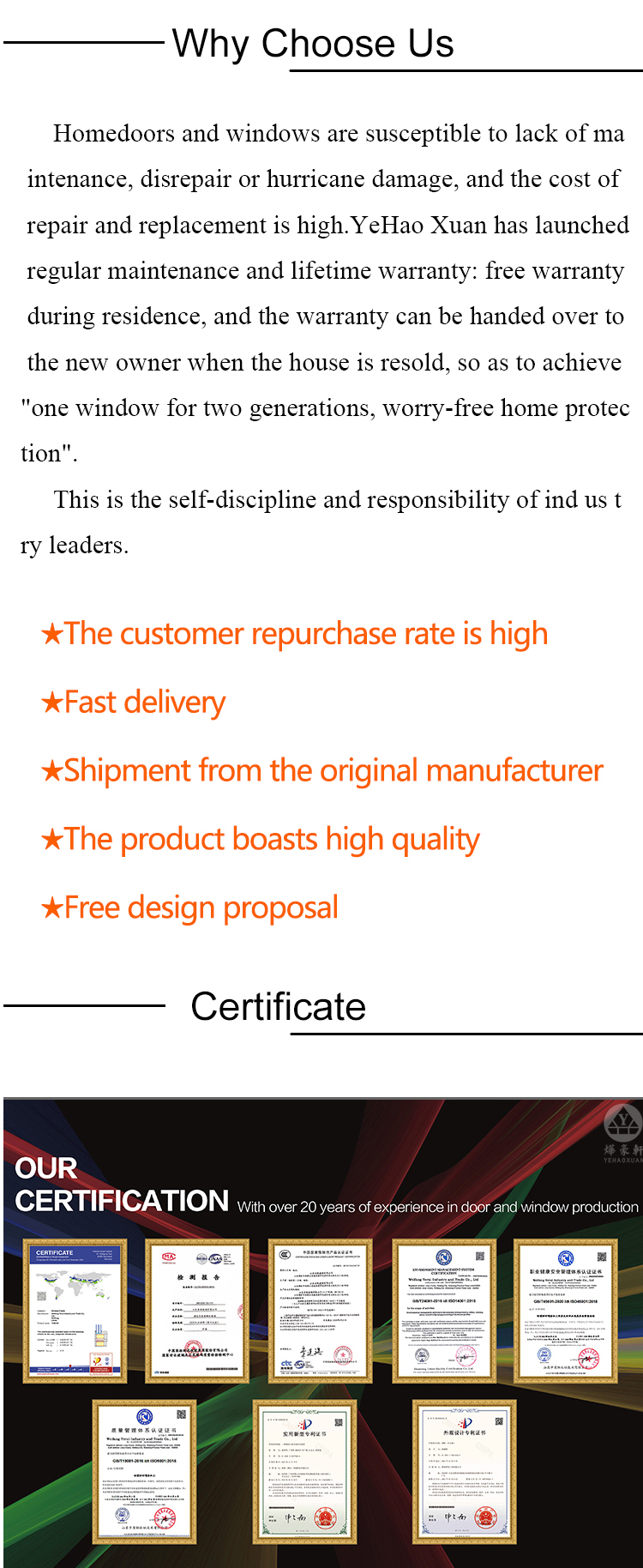 Quality and Safety Certifications