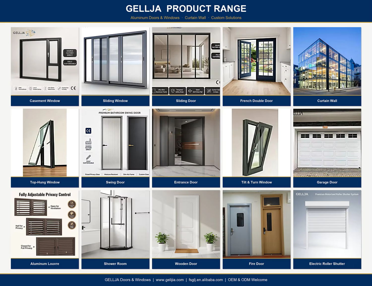 Metal Door Frame Doors Modern Indoor Contemporary Style Aluminium Alloy Showerroom Casement Glass Door Suitable for Hotels