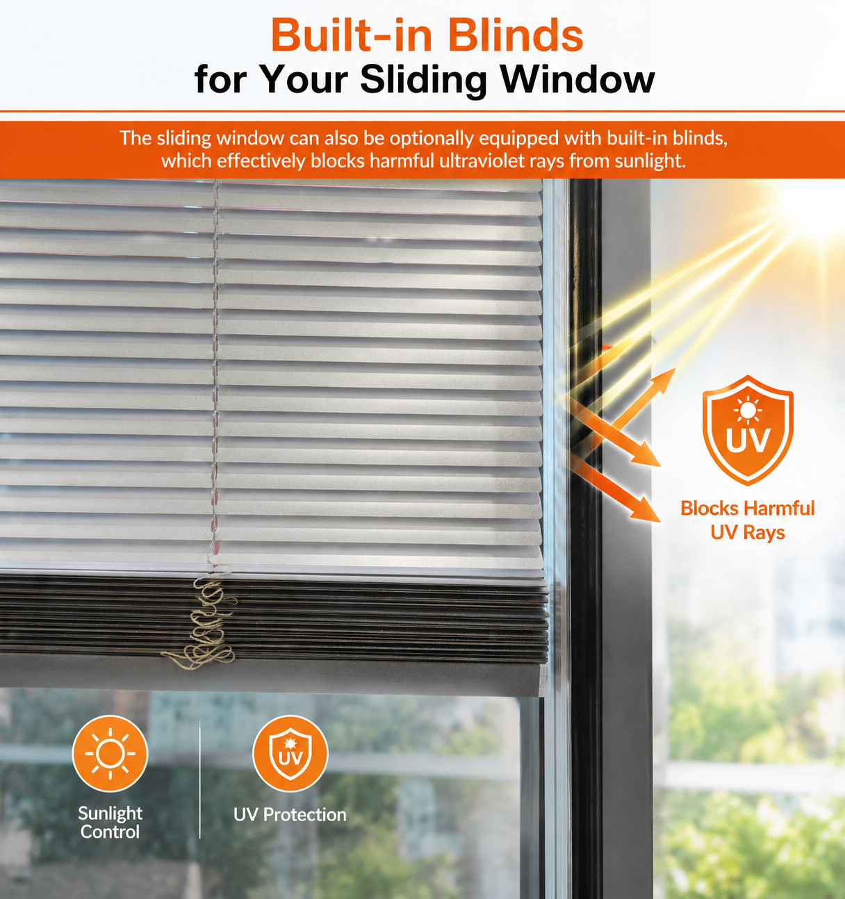Hihaus Aluminum Sliding Windows for Houses Modern Bedroom Black Sliding Glass Windows with Shutters