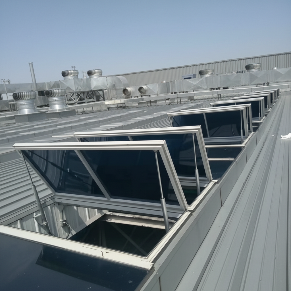 Automatic Aluminum Alloy Round Arch Skylights Lighting Ventilation Fire Smoke Exhaust Skylight Window