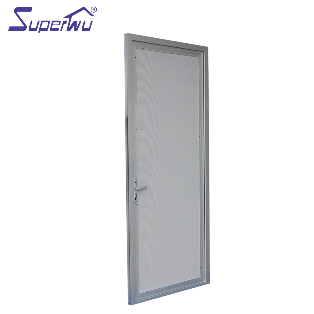 Superhouse Used Exterior Doors for Sale Single Panel Security Mesh Swing Doors Exterior Aluminum French Type Hinged Mesh Doors