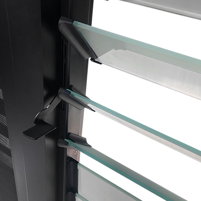 AMJ Custom Manufacturer Louvered Windows Aluminum Frame Adjustable Glass Louver Windows Aluminium Louvre Shutter Window
