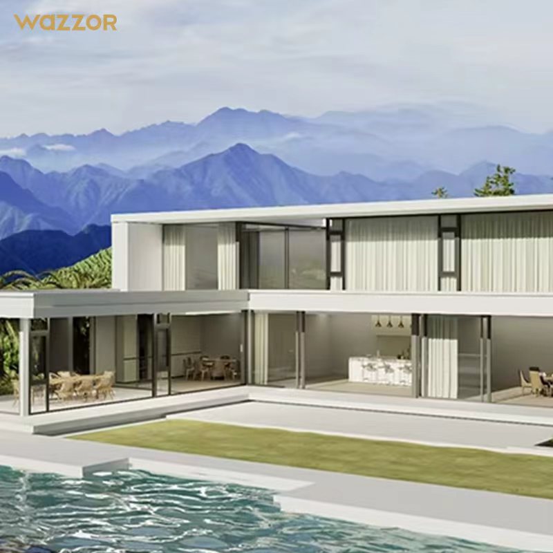Wazzor Foshan Supplie Oem Interior Windproof China r Price Insulated Aluminum Frame Doors Sound Proof Casement Windows