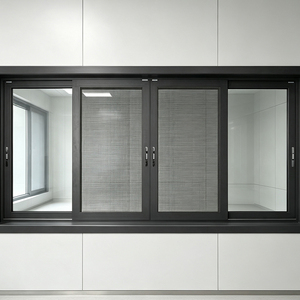 HUACAI Direct Sale Aluminium Sliding Window with Removable Insect Screen 3 Track for Garden Room