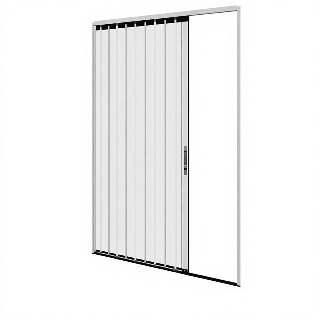Aluminum &amp; PVC Frame Clear Acrylic Sliding Folding Retractable Partition Door for Kitchen Staircase Outdoor Use