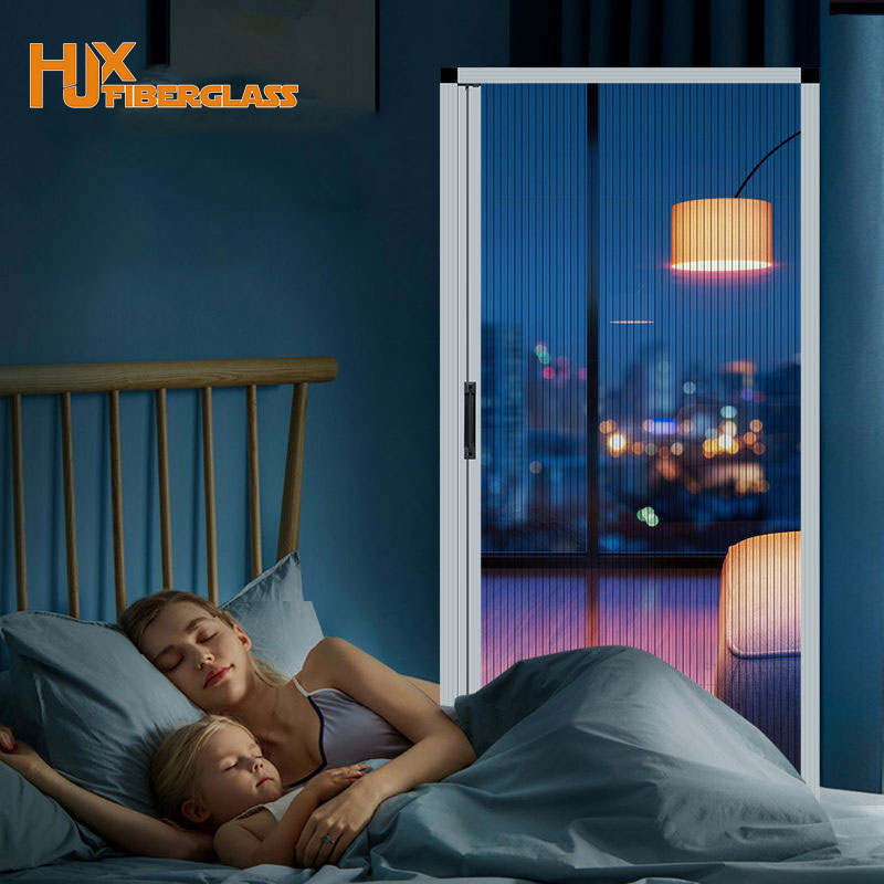 Wholesale Ready to Ship DIY Anti-Mosquito Net Door with Aluminum Alloy Frame Modern Polyester Screen for Hotel Use