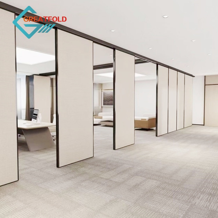 Modern Soundproof Movable Partition Wall Aluminium Frame Removable Wall Sliding Room Divider Foldable for Gym Hotel Banquet Hall