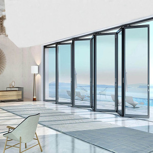 Aluminium Framed Removable and Sliding Folding Patio Bifold Glass Doors System