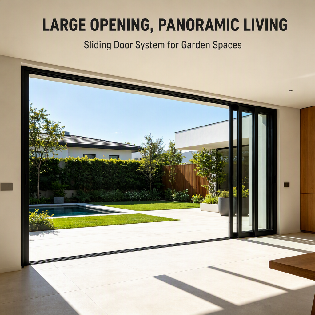 Thermal Break Aluminum Multi Slide Door Glazed Glass Stacking Design Large Opening Custom Size for USA Luxury Homes