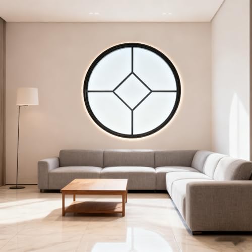 360&deg; Rotating Shed Window, Round Aluminum Alloy Replacement for Playhouse &amp; Home, Circular Portlight Porthole Design Durable