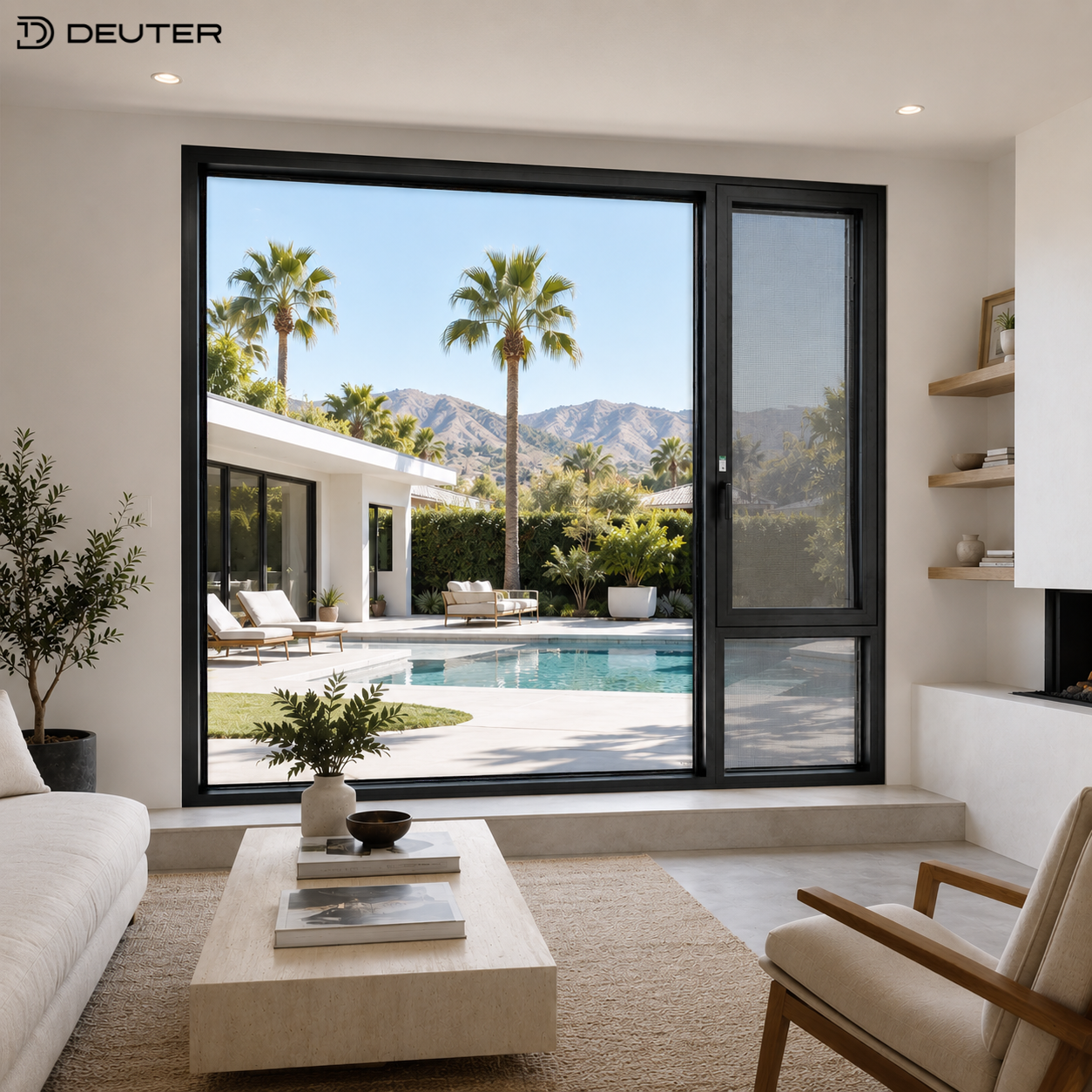 Aluminum Tilt And Turn Window Wood Grain Finish Classic Style Thermal Break Aluminum Windows For Luxury Villa Entrance
