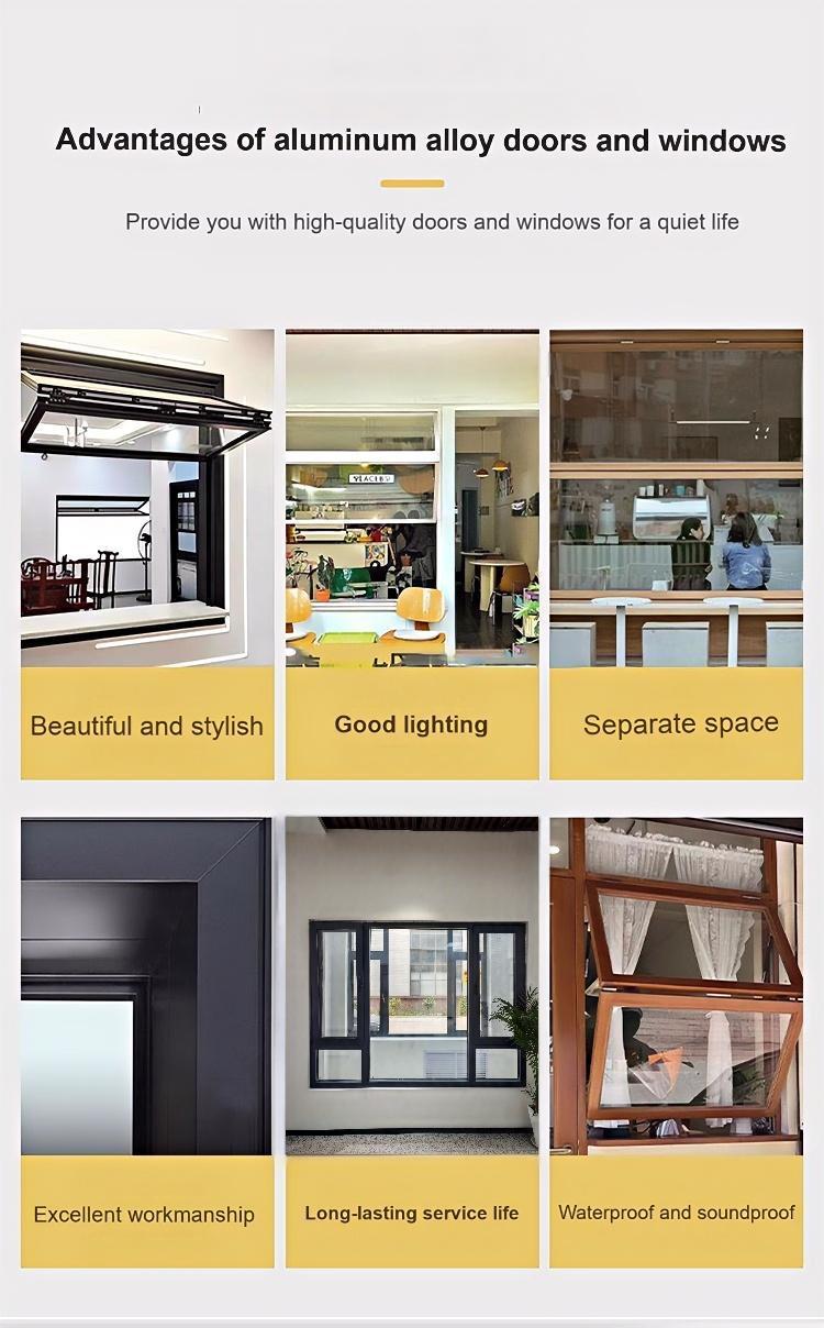 Modern Waterproof Aluminum Alloy Foldable Door with Fiberglass Screen 5 Year Warranty for Bedroom Hotel Villa & Supermarket Use