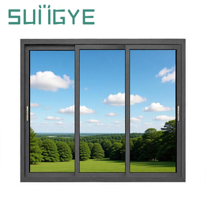 SUNGYE Hurricane Impact Double Glazed Profile Windows And Doors Frame Glass Aluminium Sliding Window