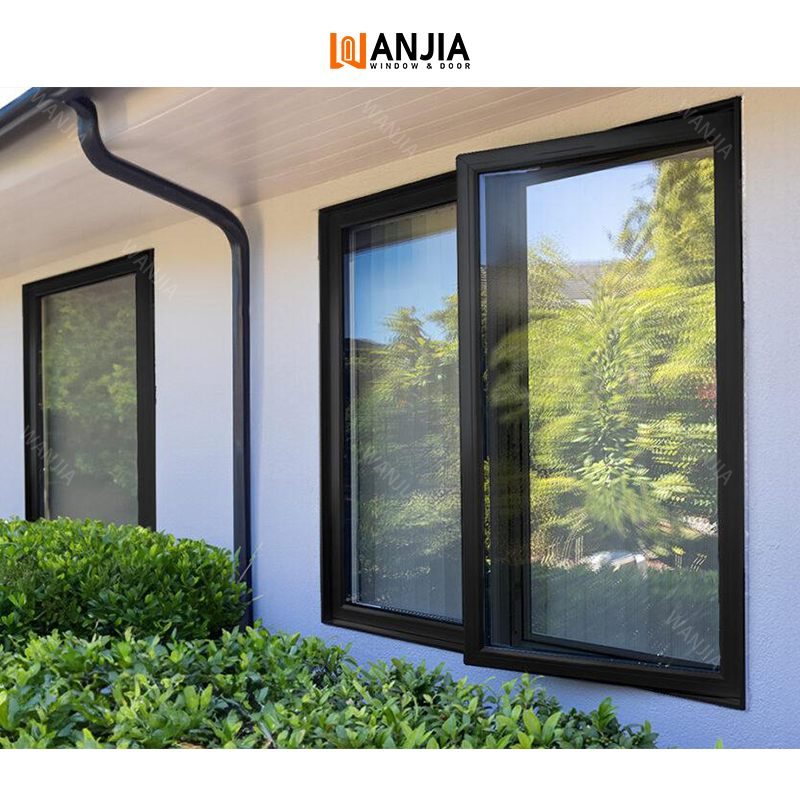 NFRC Energy Star Certification Aluminium Black Casement Windows House Window Design Double Glazed Aluminum Window