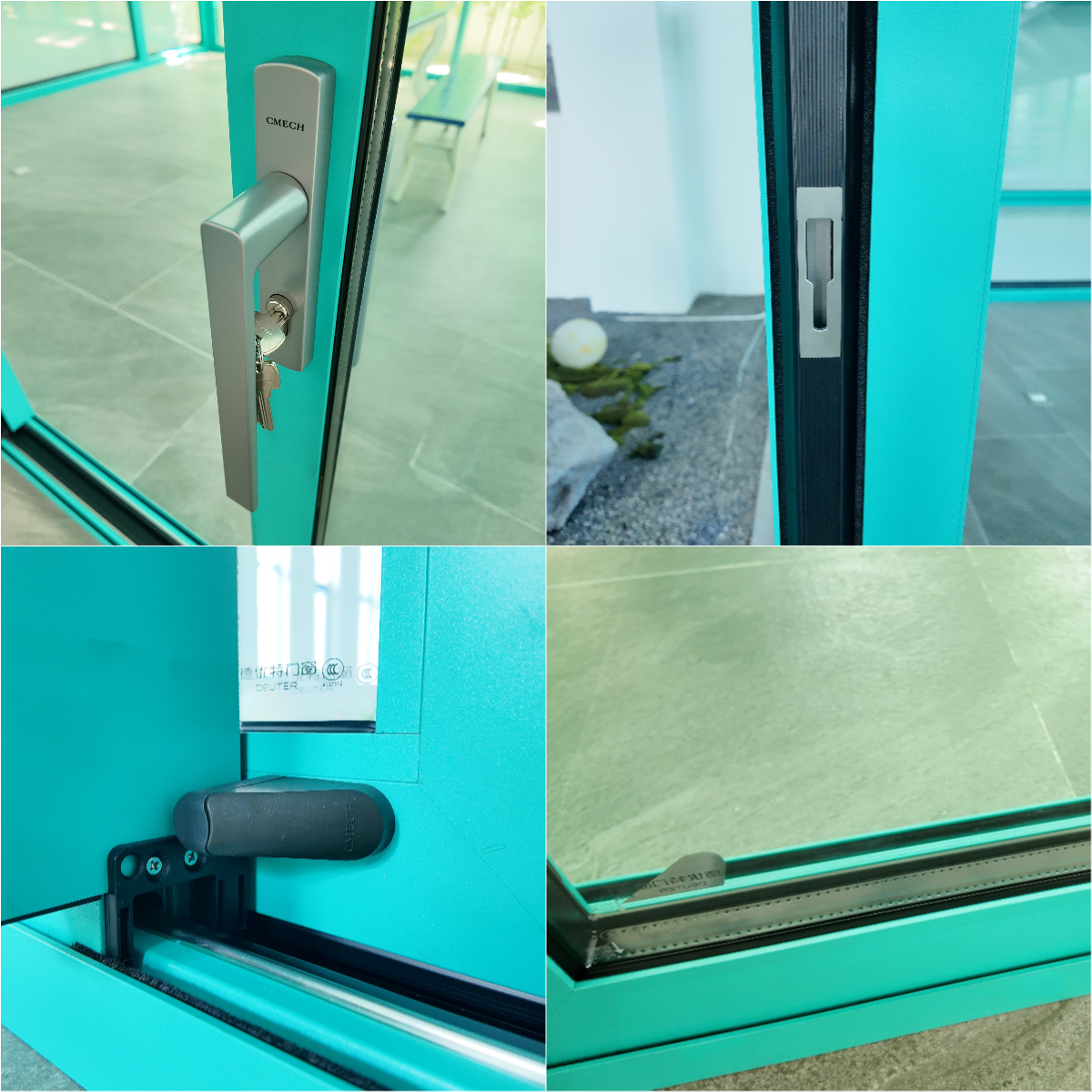 Typhoon Proof Aluminum Sliding Patio Door Thermal Break Double Glazed Slim Frame Soundproof Windproof for Humid Coastal Areas