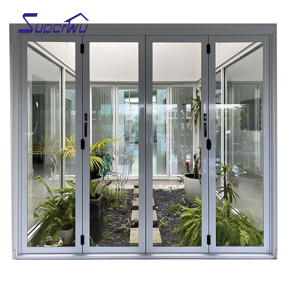 China Manufacture NFRC AS2047 Bi Fold Aluminium Folding Sliding Patio Doors