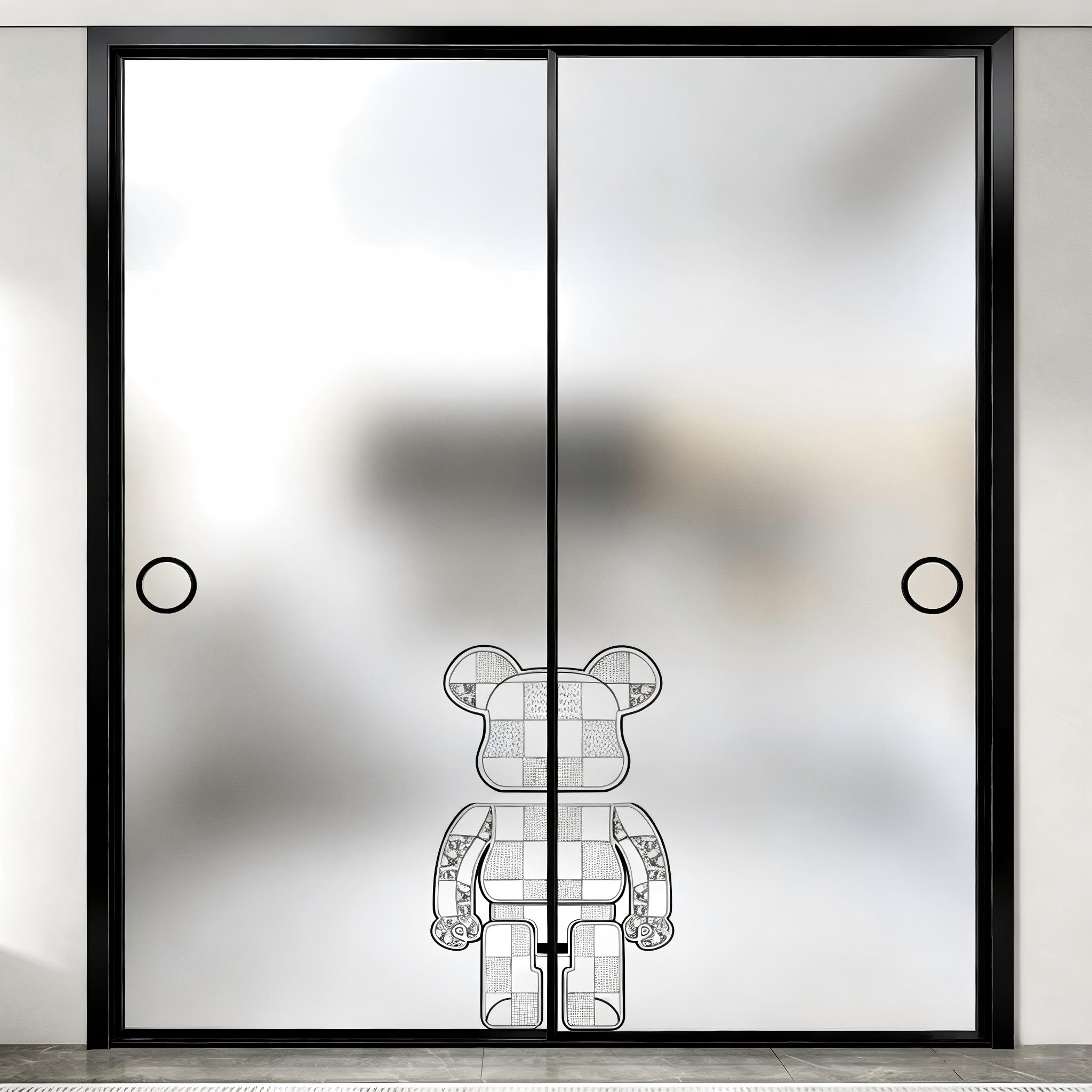 Aluminium Ultra Narrow Frame 2-Panel Interior Sliding Door Smoked Glass Soft Close Minimalist Living Room Divider OEM Wholesale