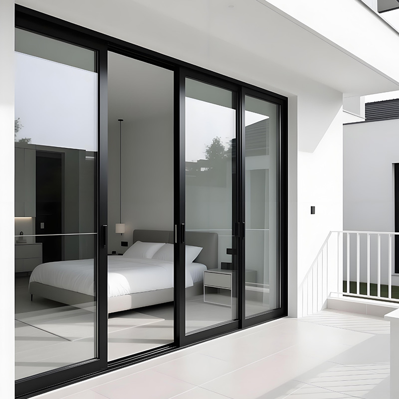 Aluminum Tempered Glass Sliding Balcony Veranda Door For House Metal Modern Sliding Doors Decorative Soundproof Patio Doors