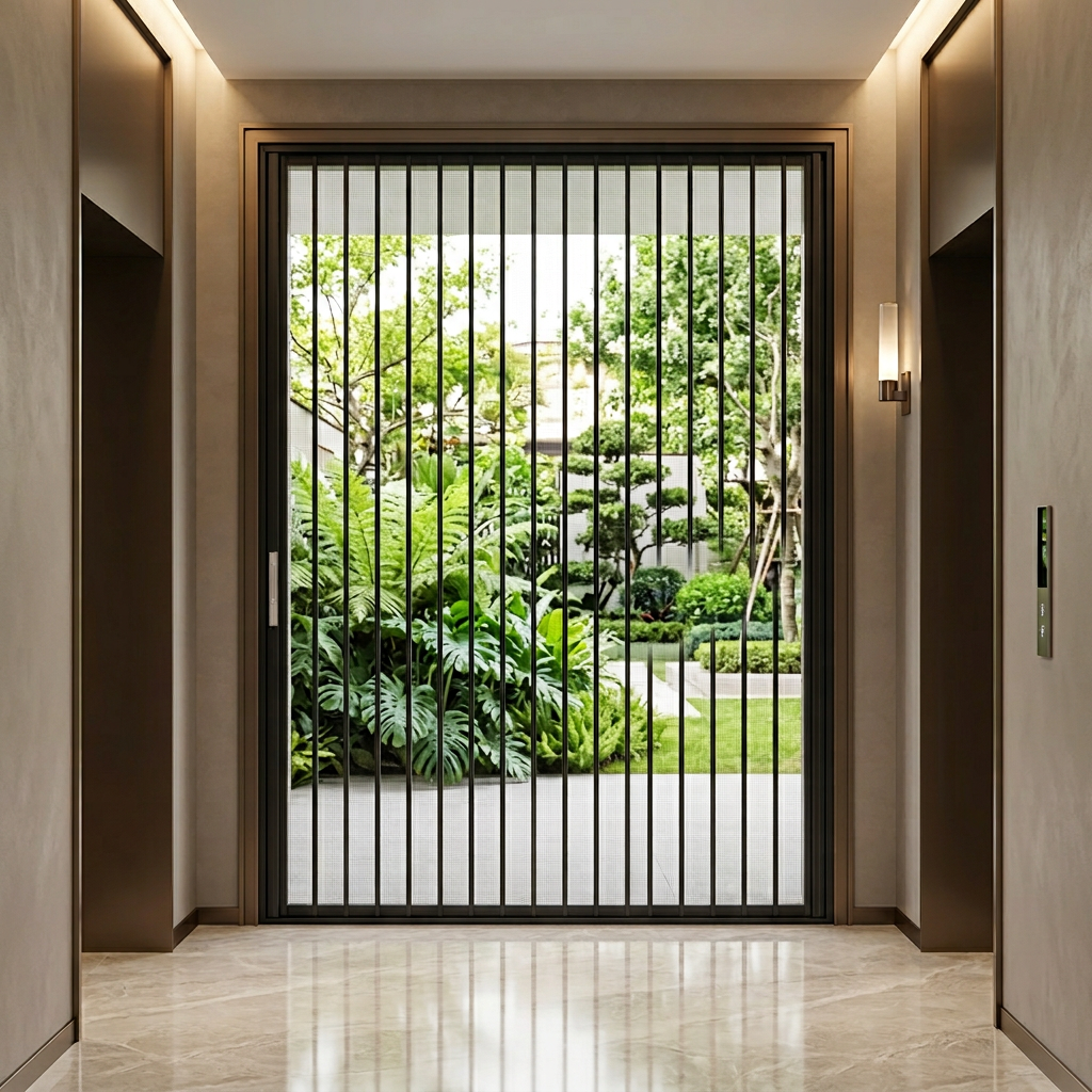 Aluminum & PVC Frame Clear Acrylic Sliding Folding Retractable Partition Door for Kitchen Staircase Outdoor Use