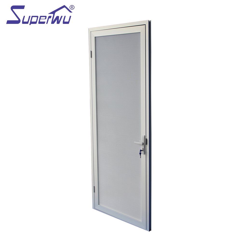 Superhouse Used Exterior Doors for Sale Single Panel Security Mesh Swing Doors Exterior Aluminum French Type Hinged Mesh Doors