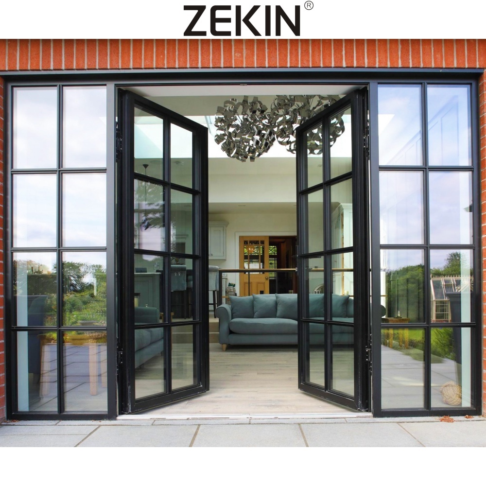 Hurricane Proof Florida FPA NOA NFRC Standard Escape Door Automatic Aluminum French Door AS2047 Certification Barrier-free Doors