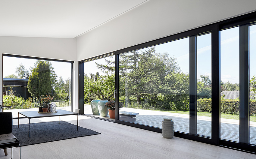 Exterior Conceal Stacking Sliding Patio Door Large Double Tempered Aluminumdoor Hidden Glass Pocket Slide Doors Inside