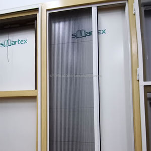 Pleated Folding Fly Mesh Aluminium Frame Anti Insect Screen Door