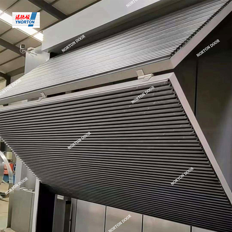 Automatic Modern Interior Aluminum Alloy Finished Windproof Vertical Bifold Thermal Insulated Garage Door