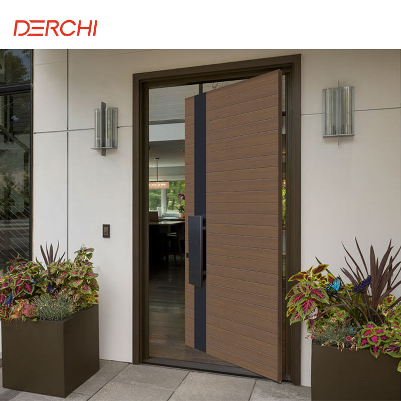 Customized Heavy Duty Residential Front Entry Doors Hurricane Impact Exterior Aluminum Villa Entrance Door