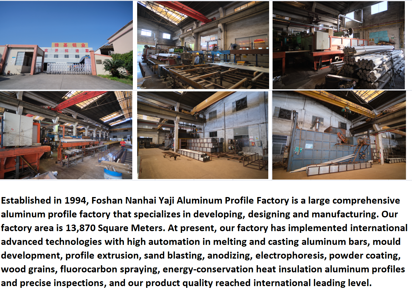 YAJI Brand Soundproof Windows Aluminum Profiles Aluminum Alloy Windows and Doors Supplier in Foshan City