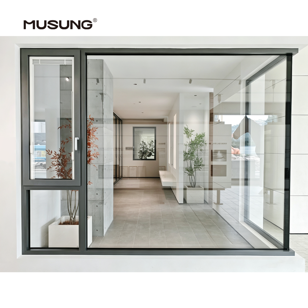 High Efficiency Windproof Aluminum Windows Wholesale Safe Durable Modern Double Glass Aluminum Frame Casement Windows