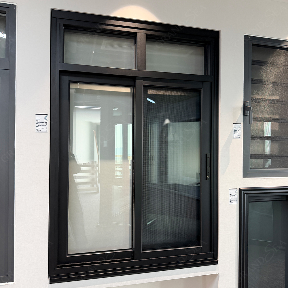 Modern Sliding Aluminum Double-Glazed Soundproof Windows with Thermal Break for Bedroom bar Porch Bay Window Cloakroom Cafe