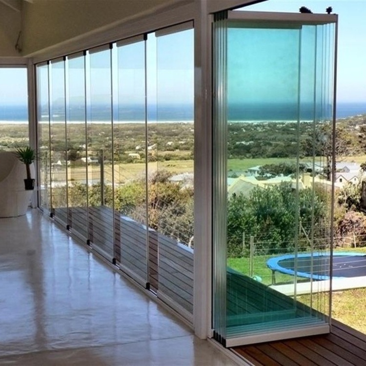SZG Customized Size Aluminum Slim Frame Bulletproof Glass Partition Wall Sliding Door