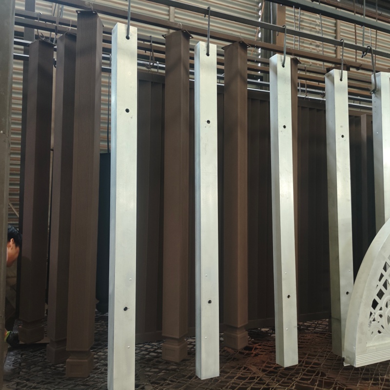 Powder Coated Aluminum Gate Vertical Slat Panel With Pull Handle For Modern Residential House Front Entrance Door Rust Proof