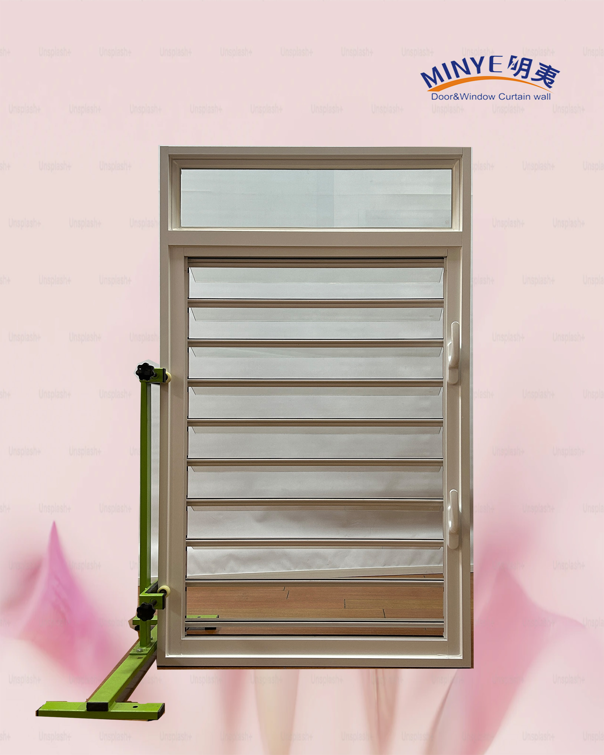 Modern Design Aluminum Glass Louvre Windows Horizontal Adjustable Tempered Glass Louver for Bathroom Kitchen Ventilation