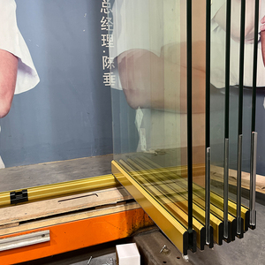 Modern frameless aluminum glass folding sliding lanai door
