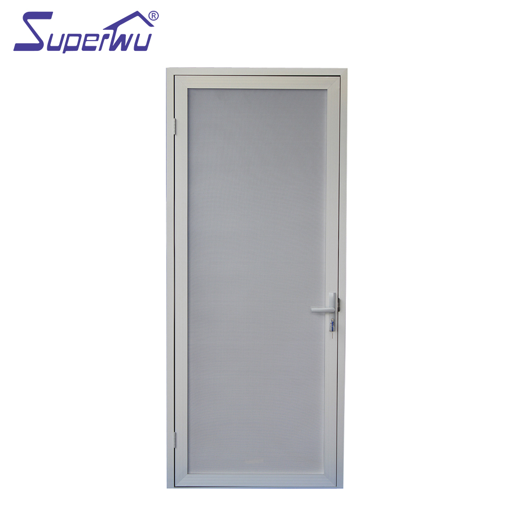 Superhouse Used Exterior Doors for Sale Single Panel Security Mesh Swing Doors Exterior Aluminum French Type Hinged Mesh Doors