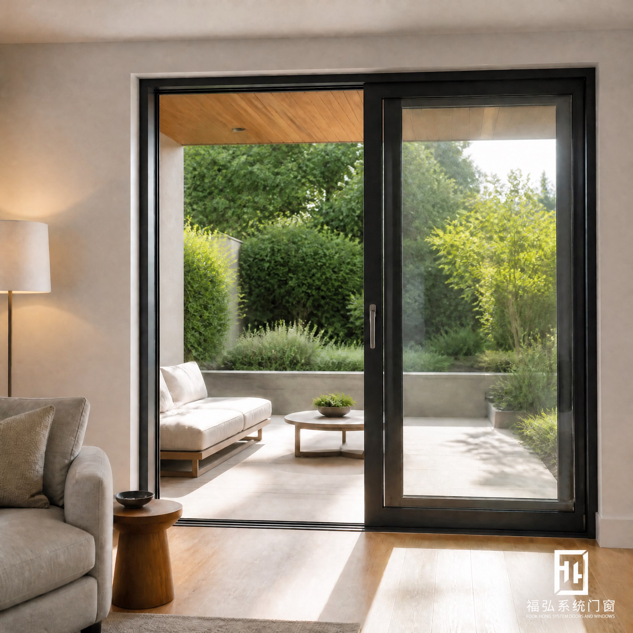Heavy Duty Thermal Break Aluminum Sliding Door Dark Grey Double Glazing Smooth Wheels Waterproof Custom Wine Cellar Living Room
