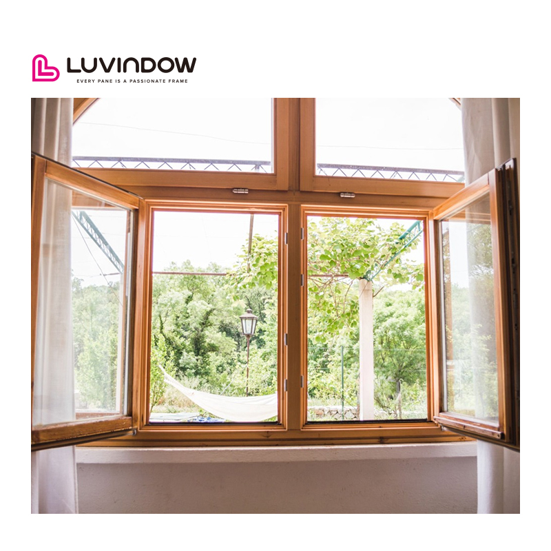 Climate Defense Wood House Windows Aluminum Clad Wood Casement Windows for Hill Country Estate
