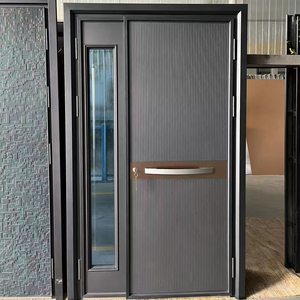 Fireproof Security Cast Aluminum Exterior Entrance Door