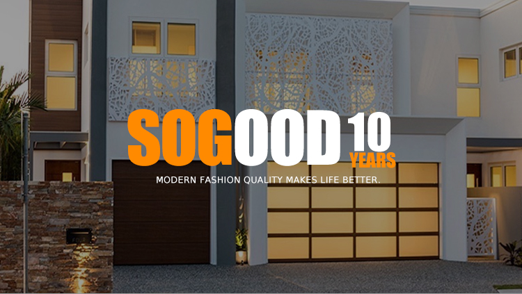 8x7 Frosted Tempered Glass Pocket Doors with Thermal Insulation Modern Garage Overhead Door Accessories