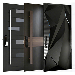 ZEKIN Modern Aluminum Bulletproof Security Front Door
