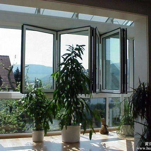 Hot Sales Folding Double Tempered Glass Aluminium windows Multi Fold -up Window Hurricane Proof Folding Windows