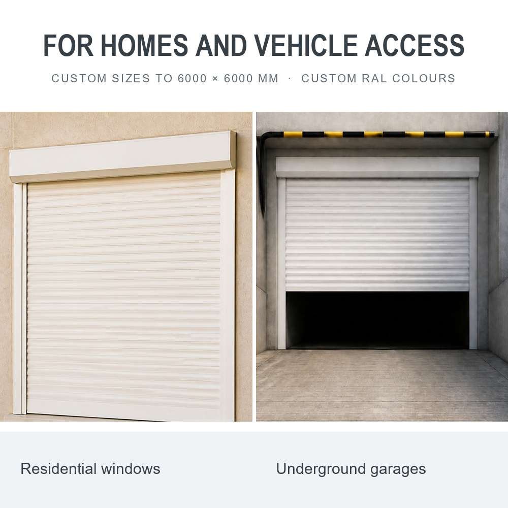 Aluminum Alloy Roller Shutter Door Electric Security Design For Warehouse Villa Shop Hotel Custom Size Wholesale