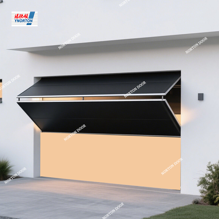 Automatic Modern Interior Aluminum Alloy Finished Windproof Vertical Bifold Thermal Insulated Garage Door