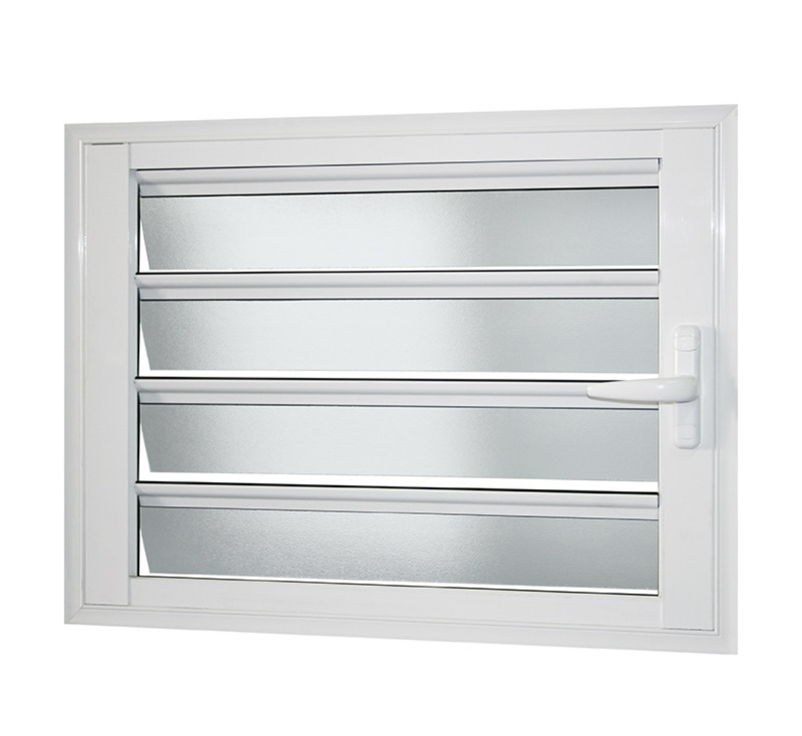 Fenetre a Persiennes En Jalousie Aluminium Resistant Aux Ouragans Avec Moustiquaire Integree