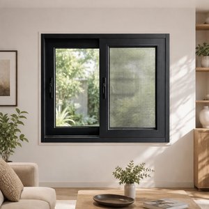Hotel 1.8MM Profile Aluminum Windows Hurricane Proof Soundproof Sliding Windows