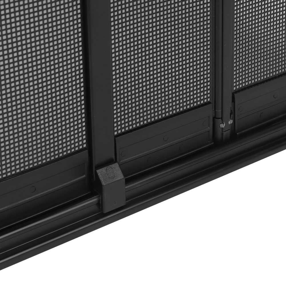 ZS180 Modern Aluminum Folding Security Screen Door with Lock Retractable Fly Mesh Screen for Hotel Patio French Balcony